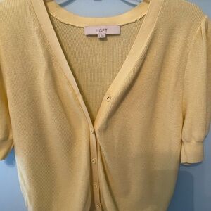 LOFT SHORT SLEEVE CARDIGAN